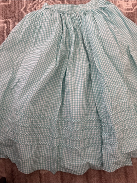 Swede California Dresses & Skirts - Swede California Cottage core Gingham Green & White Picnic SZ XXSmall Waist 22”